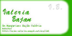 valeria bajan business card