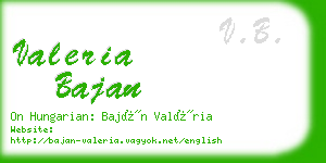 valeria bajan business card